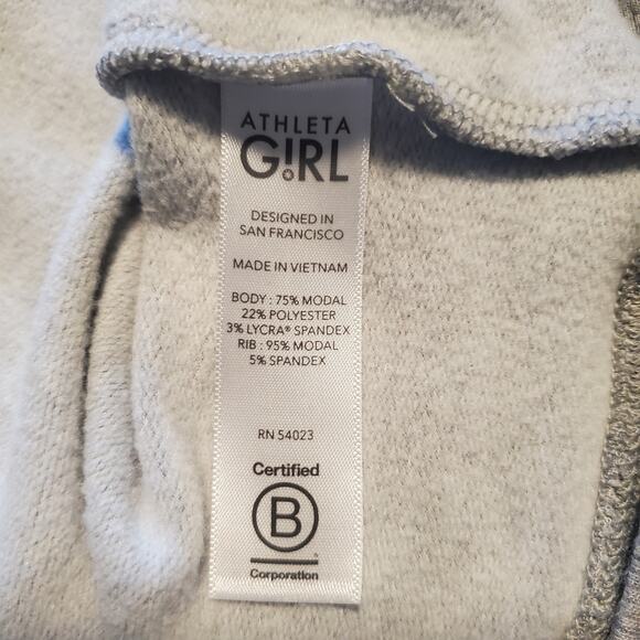 Athleta Girl Wrap 'N Roll Sweater Open Cardigan XXL (16) Youth Gray Knit Pockets - Picture 7 of 8